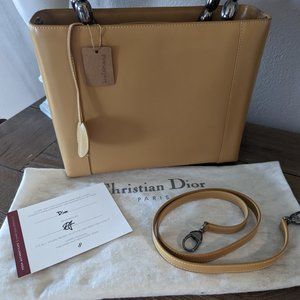 Christian DIOR CABAS Lady Malice Perla MM Leather Bandouliere Bag